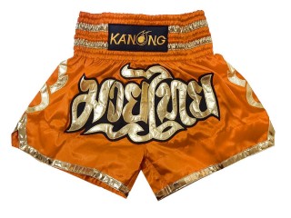 Kanong Kids Kickboxing Shorts : KNS-121-Orange-K