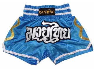 Kanong Kids Kickboxing Shorts : KNS-143-Skyblue-K