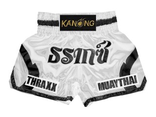 Customize Muay Thai Shorts : KNSCUST-1241 White