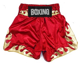 Custom made Boxing Shorts : KNBSH-038-Red  Flame