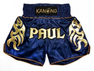 Custom Muay Thai Shorts : KNSCUST-1204 navy