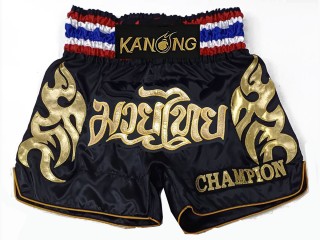 Custom Muay Thai Shorts : KNSCUST-1206 Black