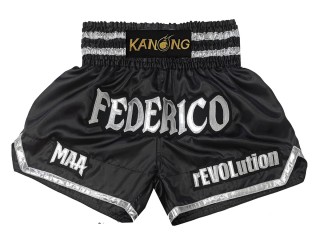 Custom Muay Thai Shorts : KNSCUST-1215 Black