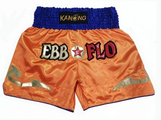 Custom Muay Thai Shorts : KNSCUST-1216 Orange Anime