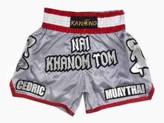 Customize Muay Thai Shorts : KNSCUST-1220 Grey