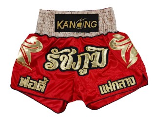 Customize Muay Thai Shorts : KNSCUST-1223 Red