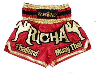 Custom Muay Thai Shorts : KNSCUST-1226 Red ighter