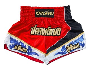 Custom Muay Thai Shorts : KNSCUST-1231 Red