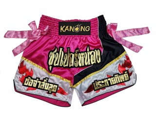 Custom Muay Thai Shorts : KNSCUST-1234 Pink with bows