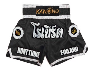 Customize Muay Thai Shorts : KNSCUST-1242-Black