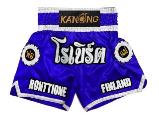 Customize Muay Thai Shorts : KNSCUST-1242-Blue