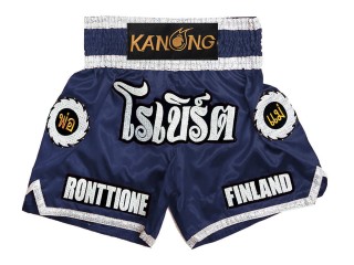 Customize Muay Thai Shorts : KNSCUST-1242-Navy