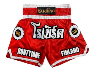 Customize Muay Thai Shorts : KNSCUST-1242-Red