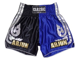 Customize Muay Thai Shorts : KNSCUST-1243-Black-Blue