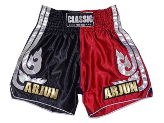 Kanong Custom Black and Red Muay Thai Shorts : KNSCUST-1243-Black-Red