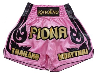 Custom  Red Muay Thai Shorts : KNSCUST-1246-Pink