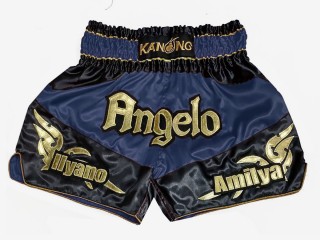 Custom Muay Thai Shorts : KNSCUST-1248-Navy