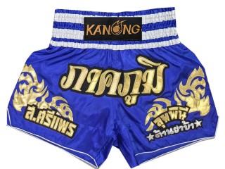 Custom Muay Thai Shorts : KNSCUST-1249-Blue