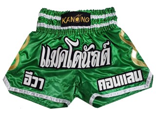 Custom Muay Thai Shorts : KNSCUST-1250-Green