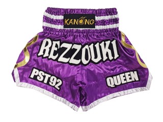 Personalize Muay Thai Shorts : KNSCUST-1250-Purple