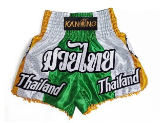 Personalize Muay Thai Shorts : KNSCUST-1252-Green