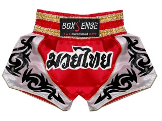 Boxsense Muay Thai Shorts : BXS-098 Red